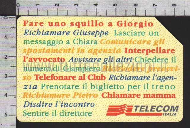 Collezionismo di schede telefoniche della Telecom